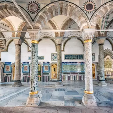 Interior of Tokpaki Palace in Istanbul, Turkey